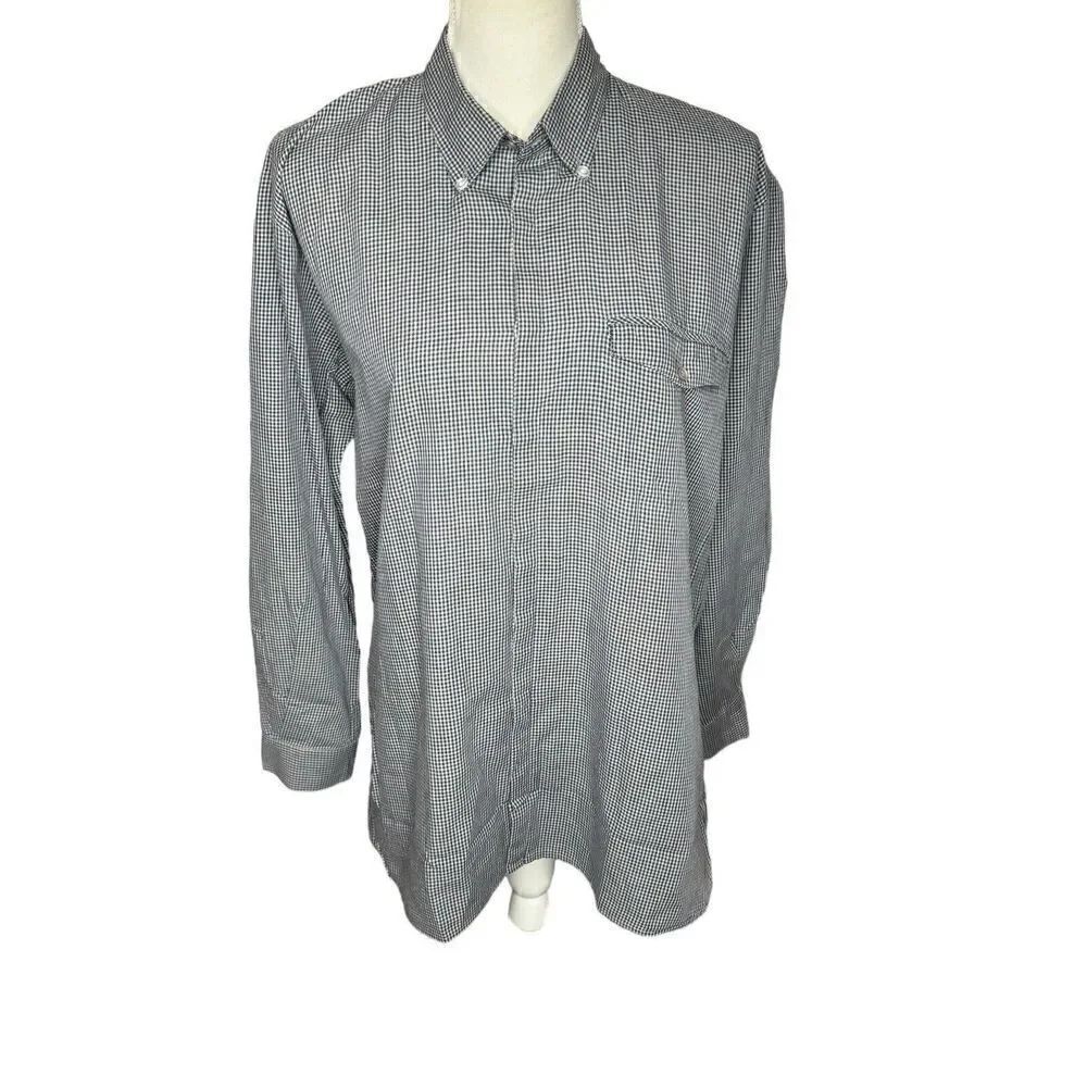 Gianni Versace Vintage Button Down Long Sleeve Cotton Linen Shirt Top Sz Large